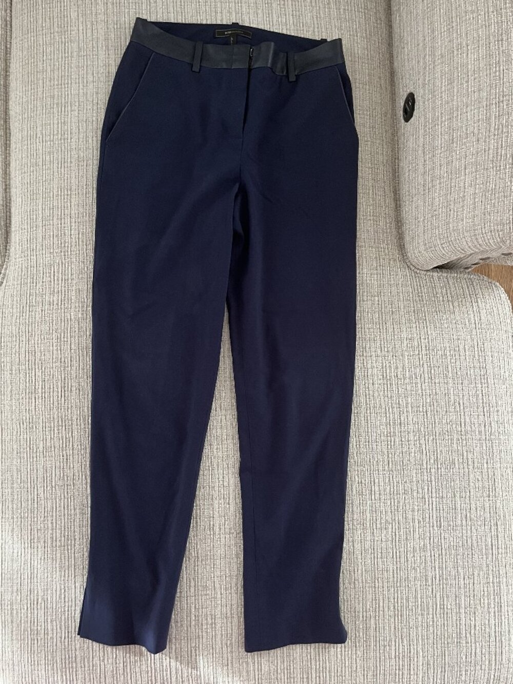 BCBGMAXAZRIA navy tapered pants